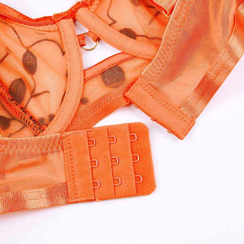 NXY sexy setSexy ensemble de soutien-gorge en maille pour femmes Lingerie pure à armatures sans ligne à bretelles motif Floral sous-vêtements pour femmes Transparent été 1127