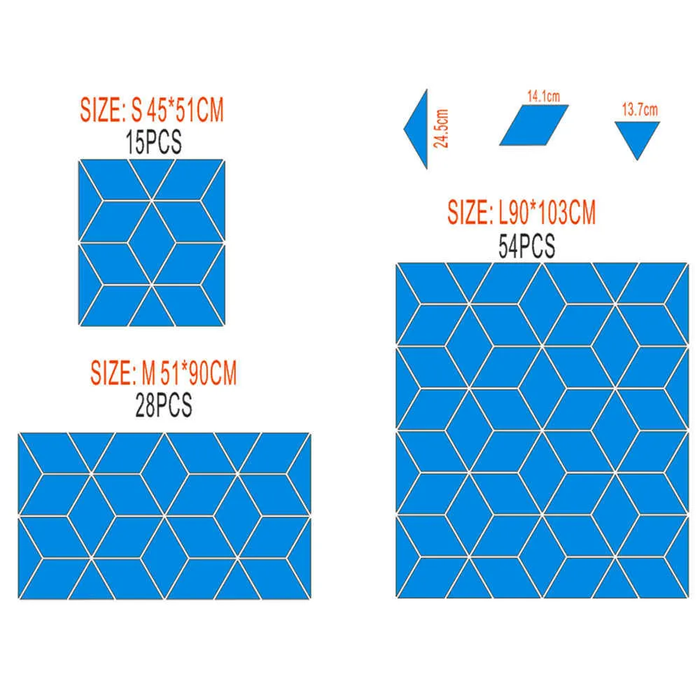 3D espelho adesivo de parede diy diamantes triângulos acrílicos adesivos de parede para crianças sala de estar sala de estar casa decoração adesivo de pareda 210705