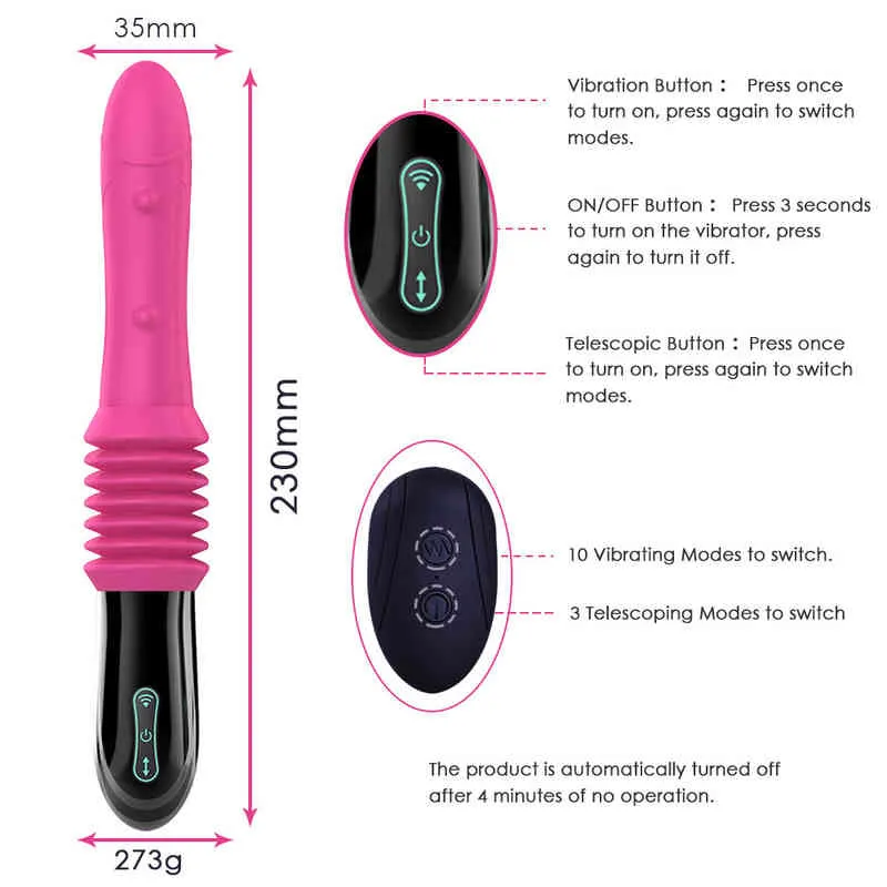 Full automatic telescopic gun machine 10 frequency vibration female Gpoint pumping and inserting stimulation orgasm massage5678257