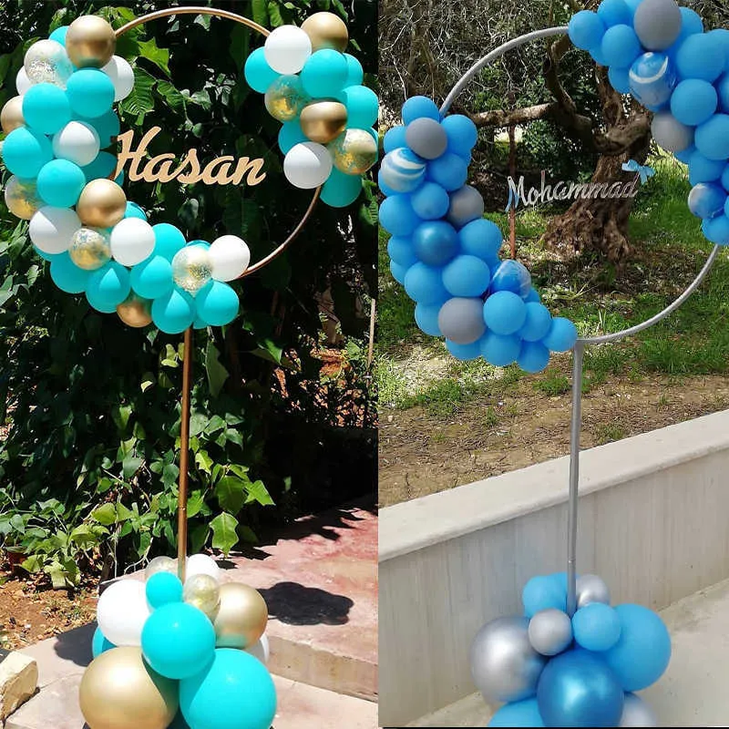 1 / Ballongbågar Ballonger Hoop Stativ Bröllopsdekoration Balonghållare Kolonn Baby Shower Balons Garland Födelsedagsfest Deco Y0730