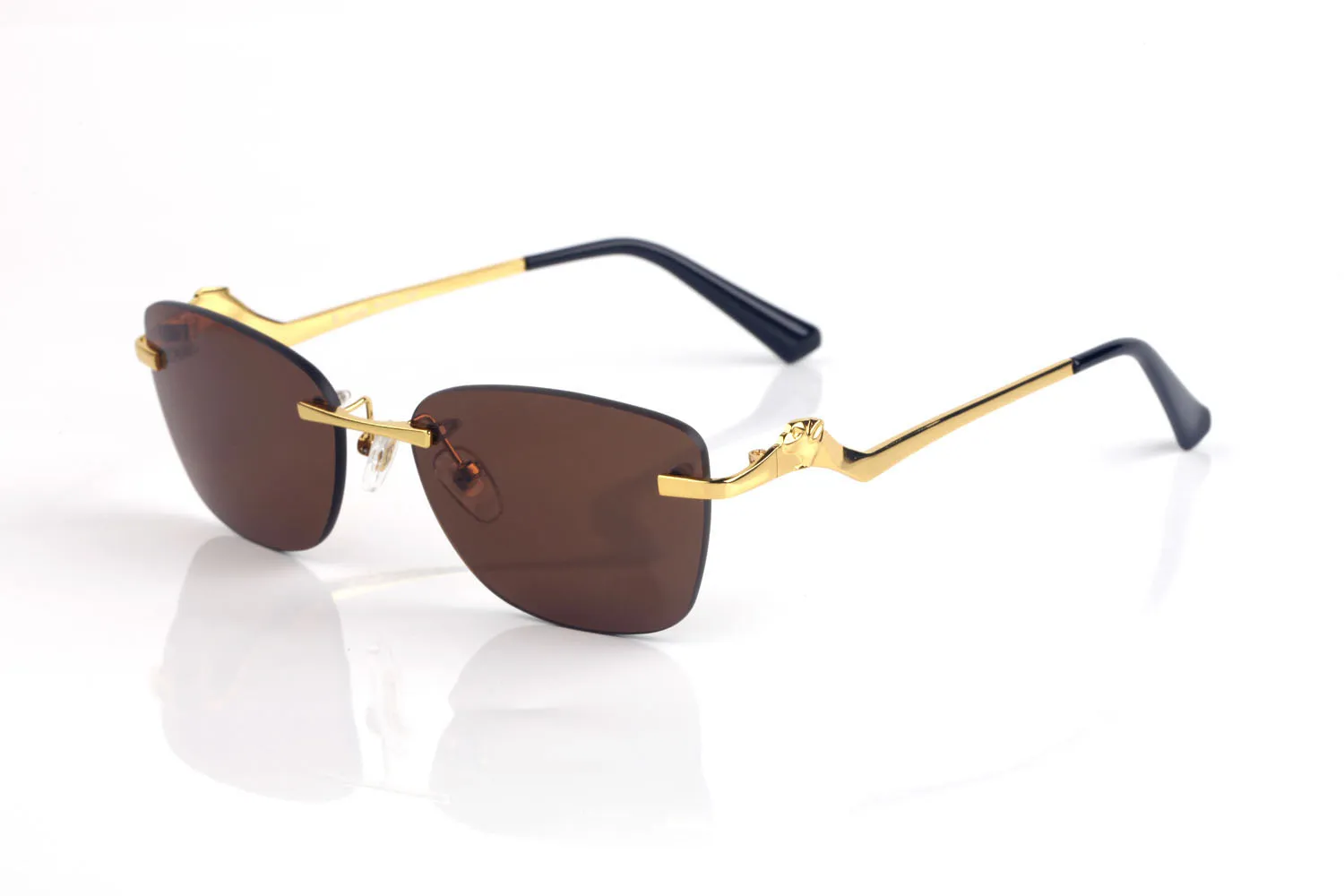 Vintage Bezprzewodowe okulary przeciwsłoneczne marka projekt okularów słonecznych dla mężczyzn metalowy malutki drut stop nieregularny rama przezroczysty obiektyw żeńskie męskie okulary L255p