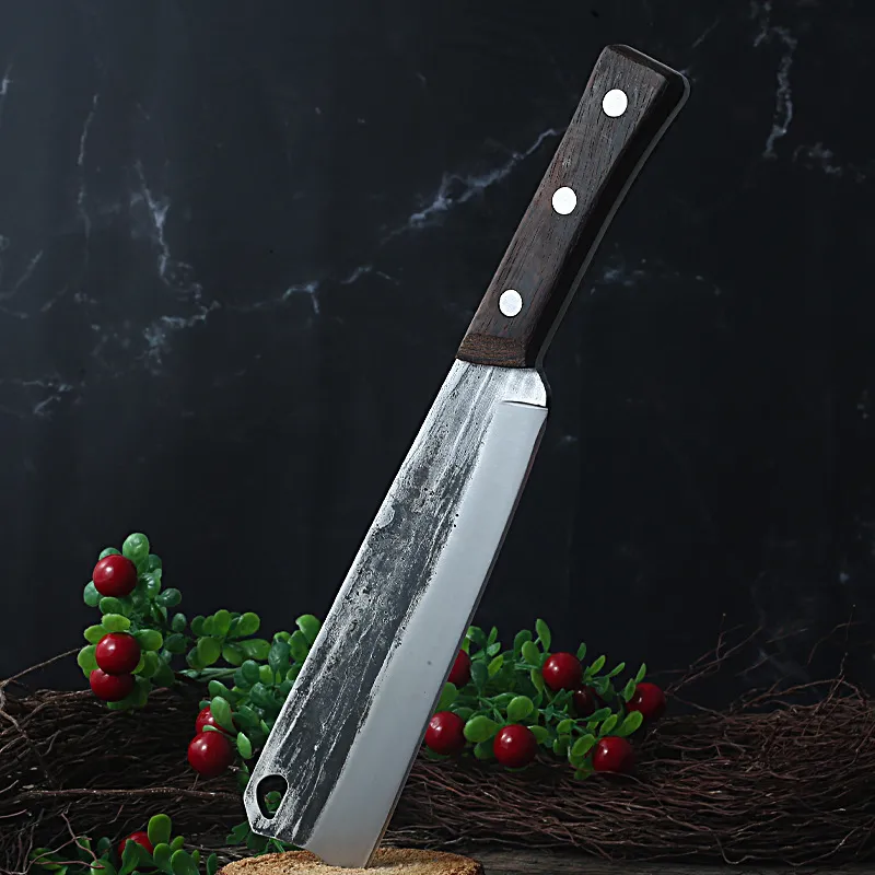 Hand Forging Bone Chopping knife Kitchen Chef Knives Cleaver Cutting with Wood Handle Chinese Meat Knife Butcher Outdoors Tools7175872