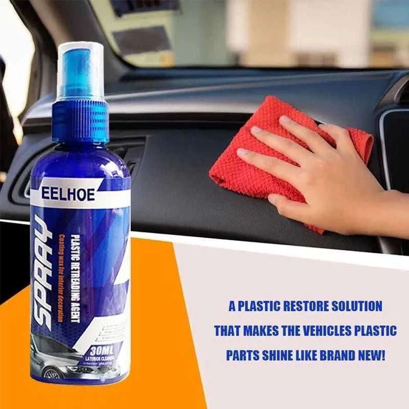 Novo 30/100ml peças de plástico recauchutagem restaurar agente cera instrumento agente redutor acessórios interior do carro mais limpo
