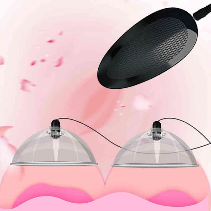 NXY Sex Products Nipple Pump Vibrator Electric Breast Massage Chest Adult Toys Shop for Couple Infinitely Variable Vibration 0210