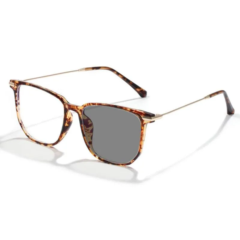 Solglasögon övergång pochromiska läsglasögon för kvinnor fyrkantiga progressiva multifokala presbyopia glasögon fml241r