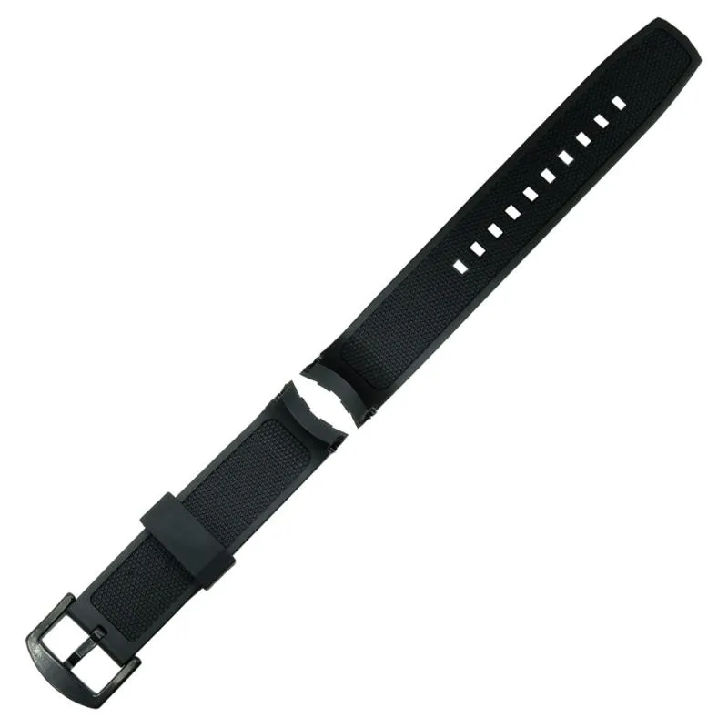 Horlogebanden 22mm heren extra lange siliconen rubberen band band armbanden zwarte stalen gesp geschikt voor EF-550PB-1AV241r