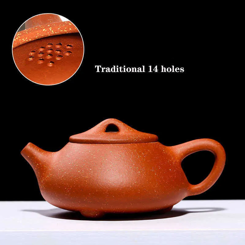 Bule de argila yixing artesanal real 240cc, chaleira chinesa puer conjunto de chá kung fu zisha teaware 210724248t