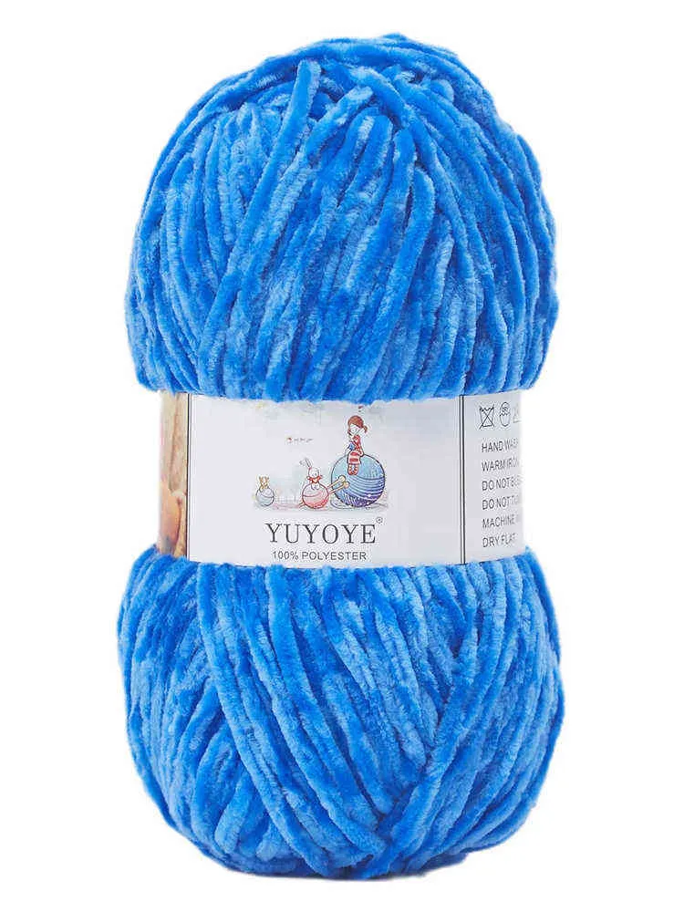 1 UNID YUYOYE 100% Hilo de Poliéster Hilo de Chenille Suave Ganchillo DIY Tejer a mano Lana Gruesa Cálida Crochet Hilo de Tejer Suéter Bufanda Y211129