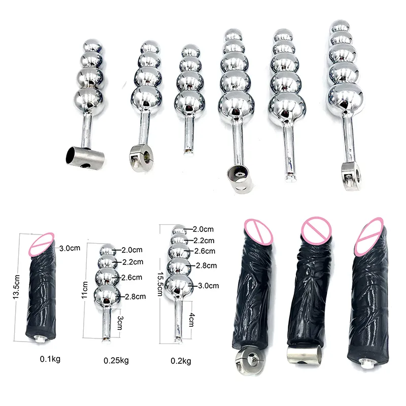 Metall Silicone Chastity Belt Accessories Anal Vagina Plug Justerbara anal Toys Sex Toys for Manwomen Set Anal Pärlor Dildo Y9052429