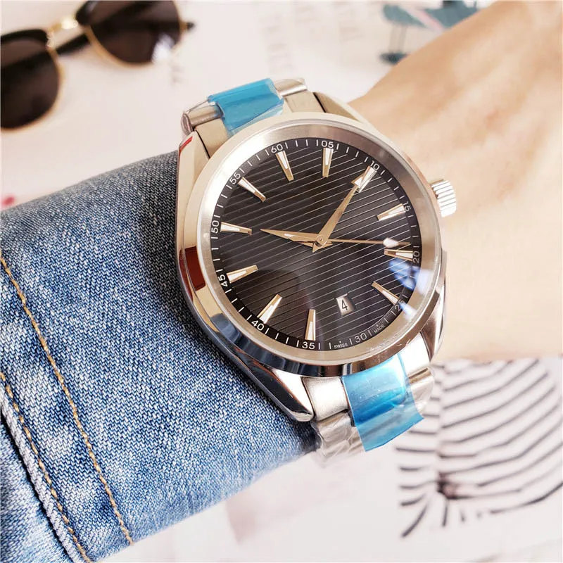 Men Watch Automatic Movement Mens Watches Stainless Steel Bracelet 150m High Quality Wristwatch with Box H123256K