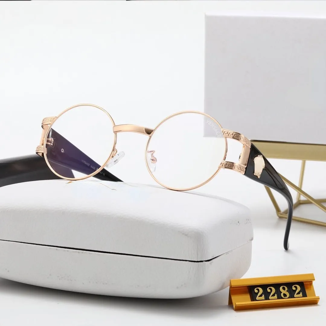 Круглые солнцезащитные очки дизайнер декоративные очки круглые рамки роскошные приводные очки Eyeglassess подарки для женщин
