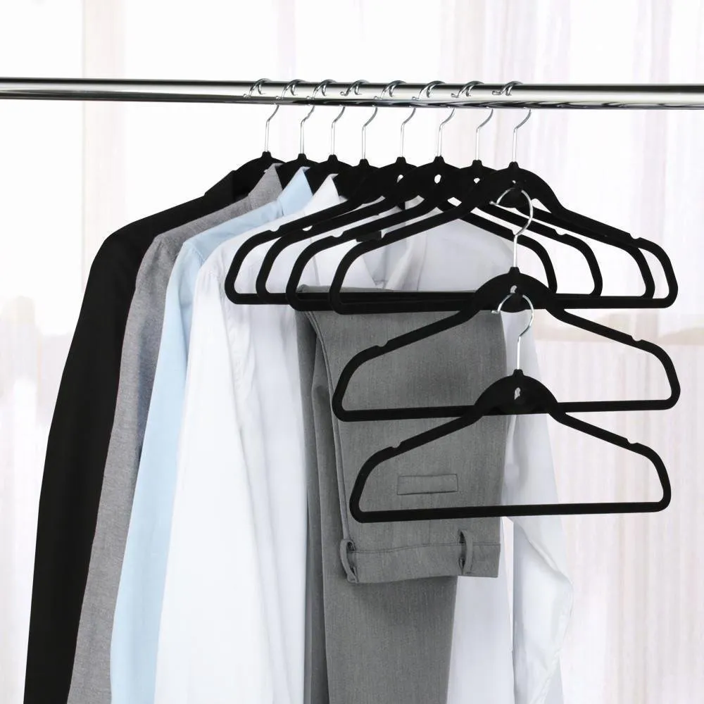 10/Multi-Purpose Non Slip Velvet Hanger Suit Shirts Dresses Clothes Hangers with Hooks Home Wardrobe Organizer E2S 210318