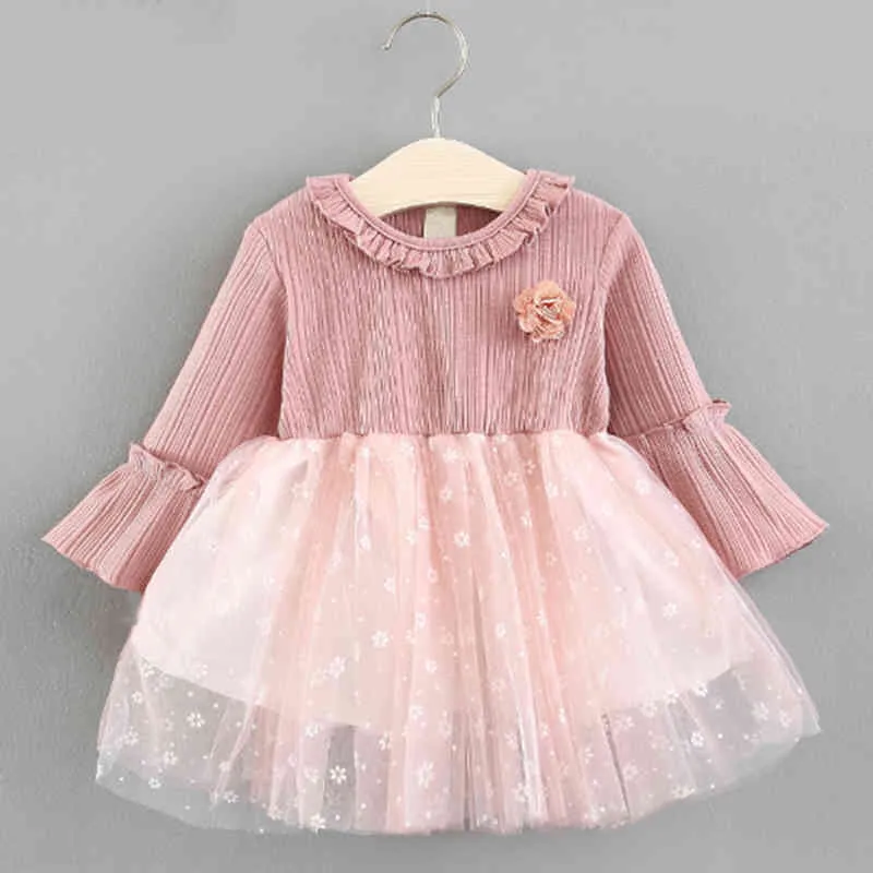 Fashion Baby Kleid Schwan Herbst Prinzessin Kleidung Langarm Kinder Frühling Mädchen Kleidung 210429