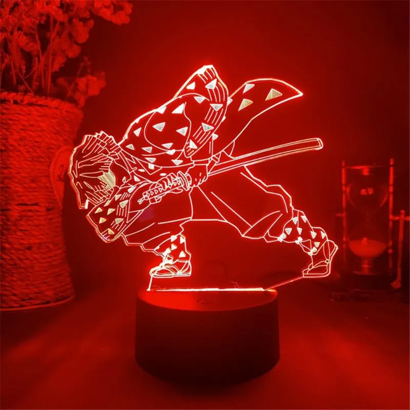 Nocne światła Kimetsu no Yaiba Nezuko Kamado Figure LED LED LED LED DOK DOKOŃCZENIE Sypialnia Dziecko Dzieci