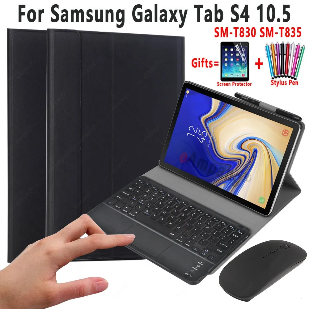 TouchPad حالة لوحة المفاتيح لسامسونج غالاكسي تاب S7 11 S7 + زائد 12.4 S6 لايت 10.4 S6 S5E S4 10.5 T870 T970 P610 T860