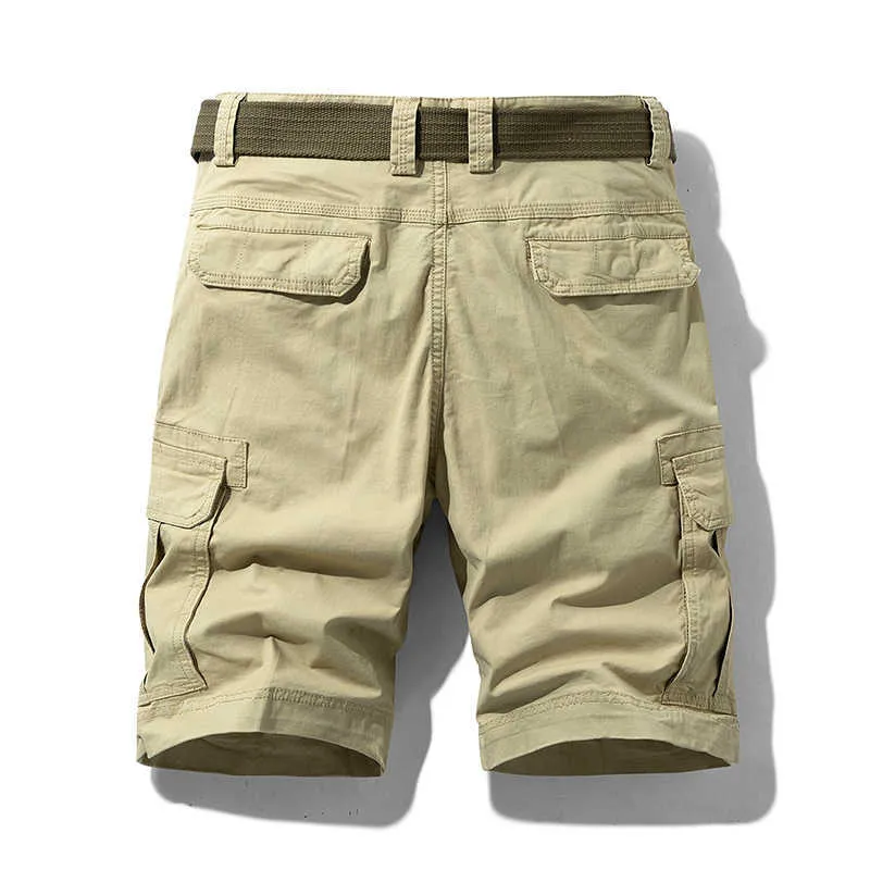 Männer Sommer Taktische Baumwolle Cargo Shorts Männer Streetwear Taschen Shorts Männer Casual Mode Lose Camouflage Shorts 28-38 210720