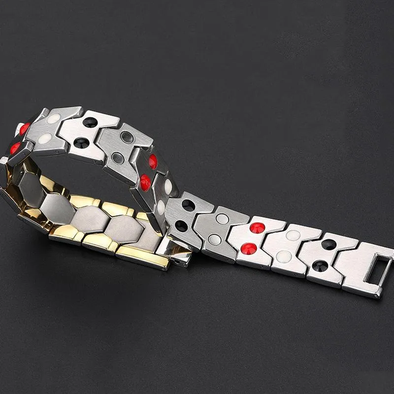 Bracelets en acier titane pour hommes, aimant de protection contre les radiations, pour voyage d'affaires, chaîne à maillons K2 240f