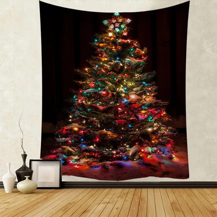 2022 Christmas 150 * 130 cm Rozmiar Drukowane Gobelin Gobelin Wiszący Ręcznik Plażowy Siedzący Dywan Wiszący Prosto