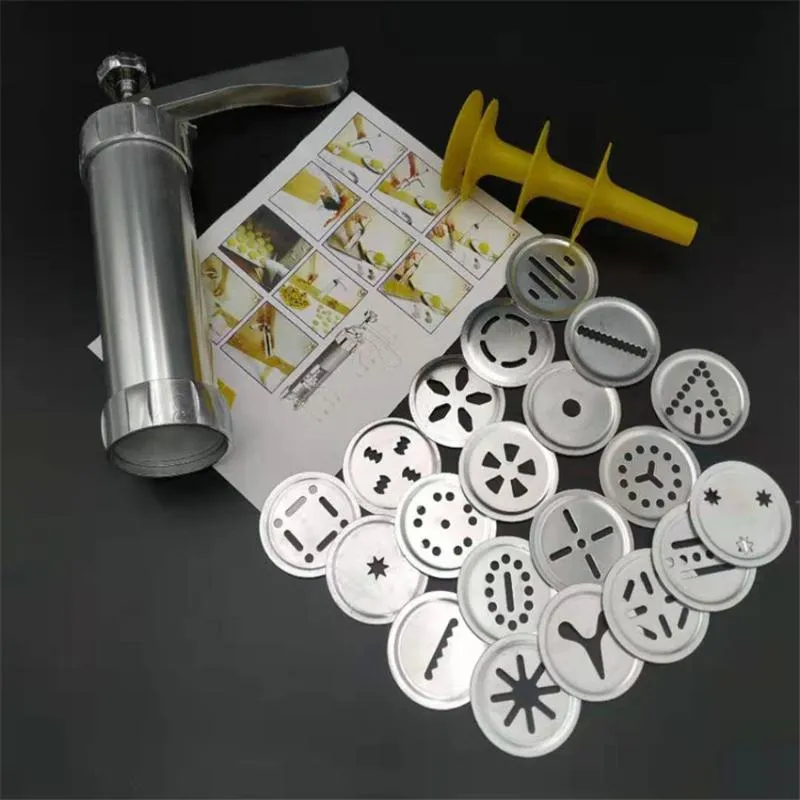 Manual Cookie Press Stamps Set Baking Tools 24 In 1 With 4 Nozzles 20 Molds Biscuit Maker Cake Decorating Extruder Moulds3349