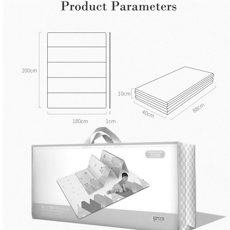 Tappetino da gioco impermeabile Baby Room Decor Home Pieghevole Tappetino strisciante bambini Tappeto bambini a doppia faccia Tappeto in schiuma Gioco Tappetino 210320