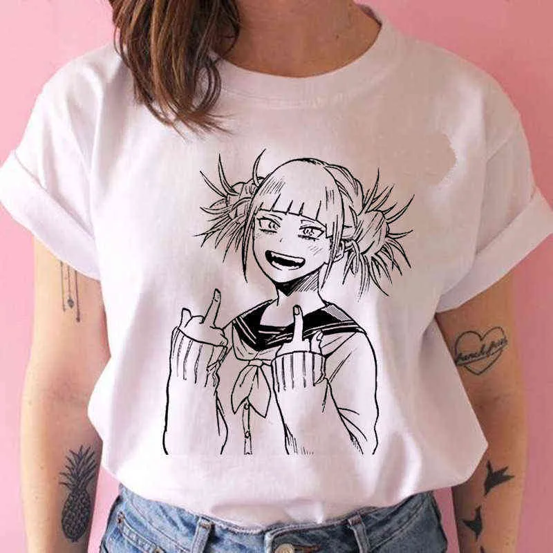 Senpai himiko toga waifu kvinnor t-shirt anime rolig kawaii 90s japanska t-shirt kvinnliga streetwear kläder t-shirt topp tee g220228