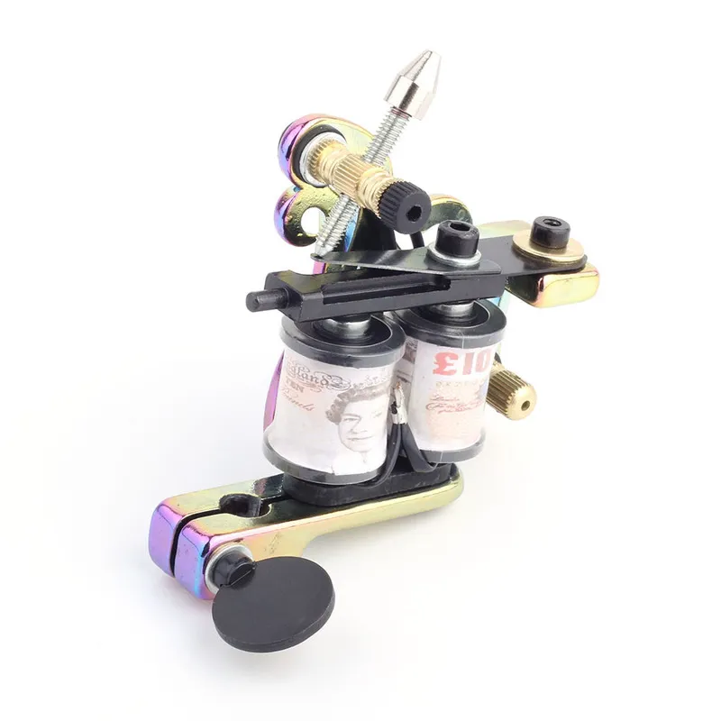 Professional Colorful Coil Tattoo Machine 10 Wrap Coils Tattoo Gun For Liner 220214