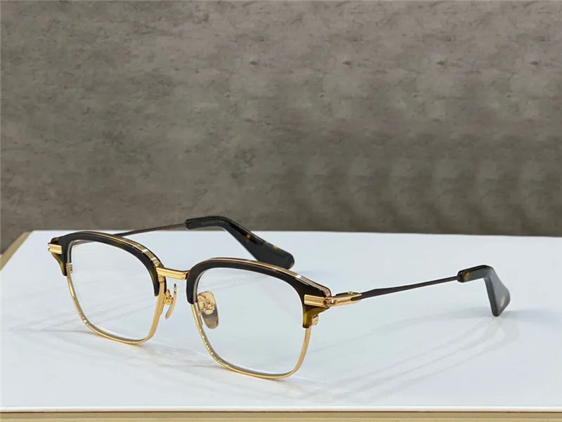 Occhiali da vista da uomo di nuovo design alla moda TIPOGRAFO K montatura quadrata in oro vintage stile semplice occhiali trasparenti di alta qualità trasparente le293l