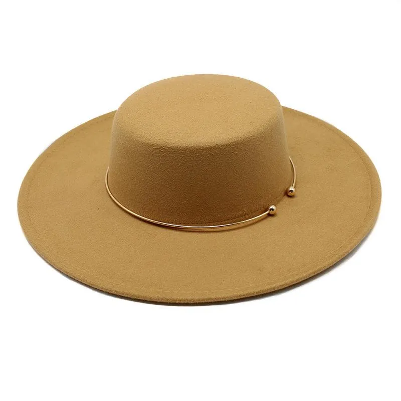 Skąpy brzegowe kapelusze grube męskie i damskie wełniane płaskie 10 cm czapka z big1928