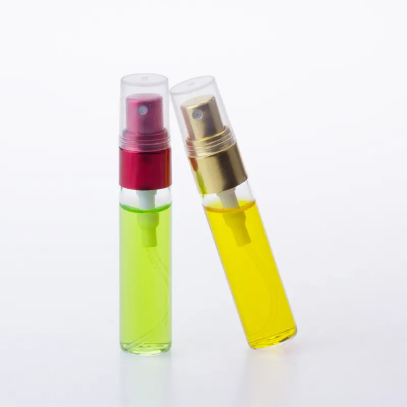 Spraypumpflaskor för parfym Tomt Mini Water Atomizer Glas Klar kosmetiska behållare med halmplastlock