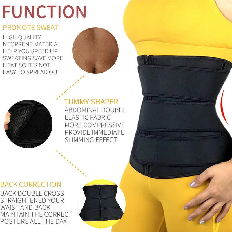 YAGIMI Women Colombian Girdles Waist Trainer Body Shaper Slimming Corset Workout Sweat Belly Belt Trimmer Sheath Shapewear Fajas