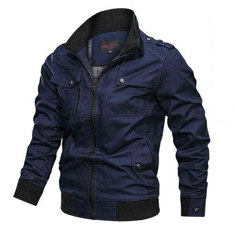 Veste militaire hommes printemps automne coton coupe-vent pilote manteau armée hommes Bomber vestes Cargo vol veste mâle vêtements 211105