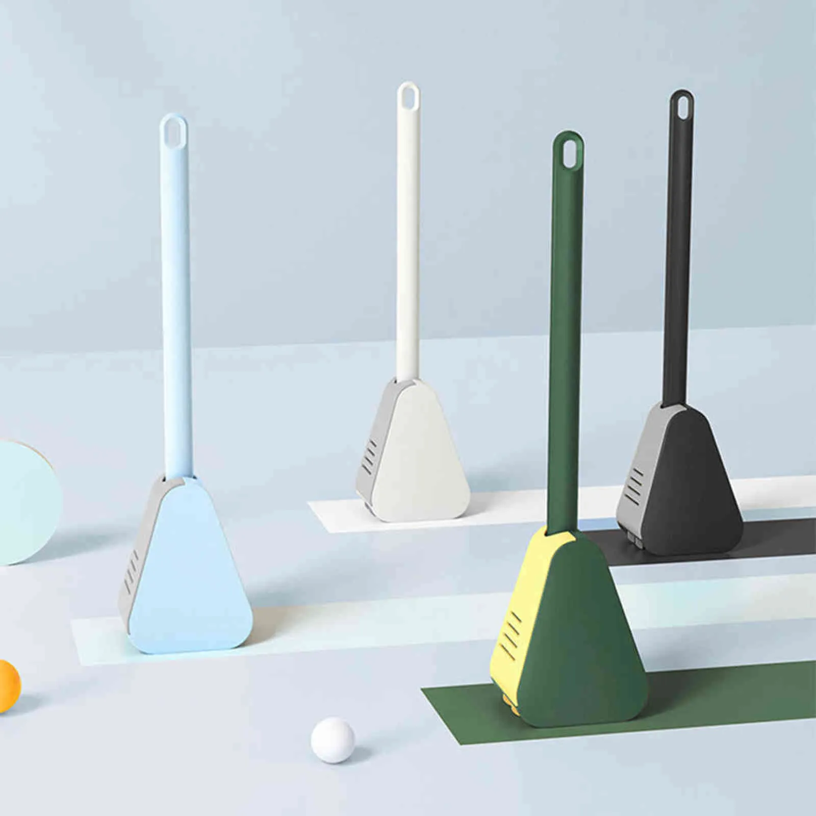 Brosse de toilette en poils de golf en silicone et support de séchage pour le rangement et l'organisation de la salle de bain Outils de nettoyage d'urinoir Accessoires WC 211103