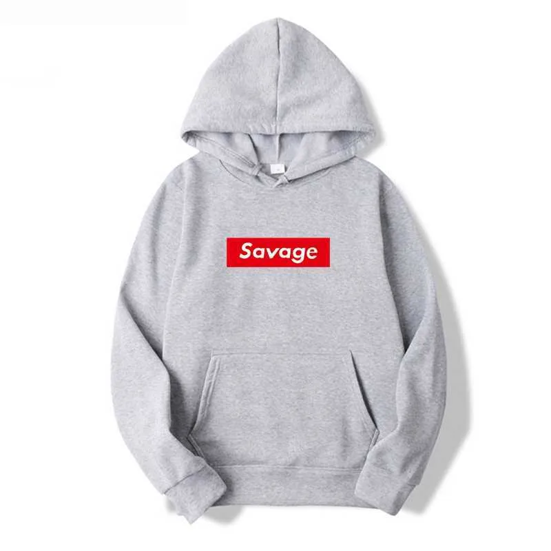 2021 Nouveaux Hommes Hoodies Savage Hoodies Parodie No Heart X Savage Mode Slaughter Gang ATL Coton À Manches Longues Hoodies G1007