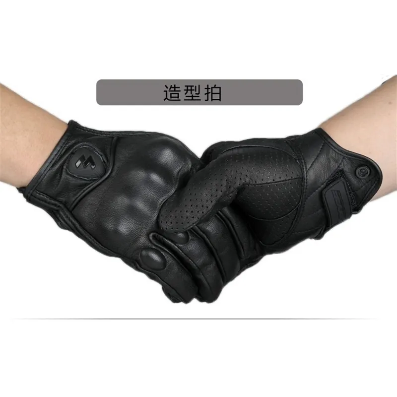 Satış Tam Parmak Motosiklet Eldiven Guantes Moto Verano Motocross Deri Eldiven De Moto Para Hombres Bisiklet Yarışı Binme