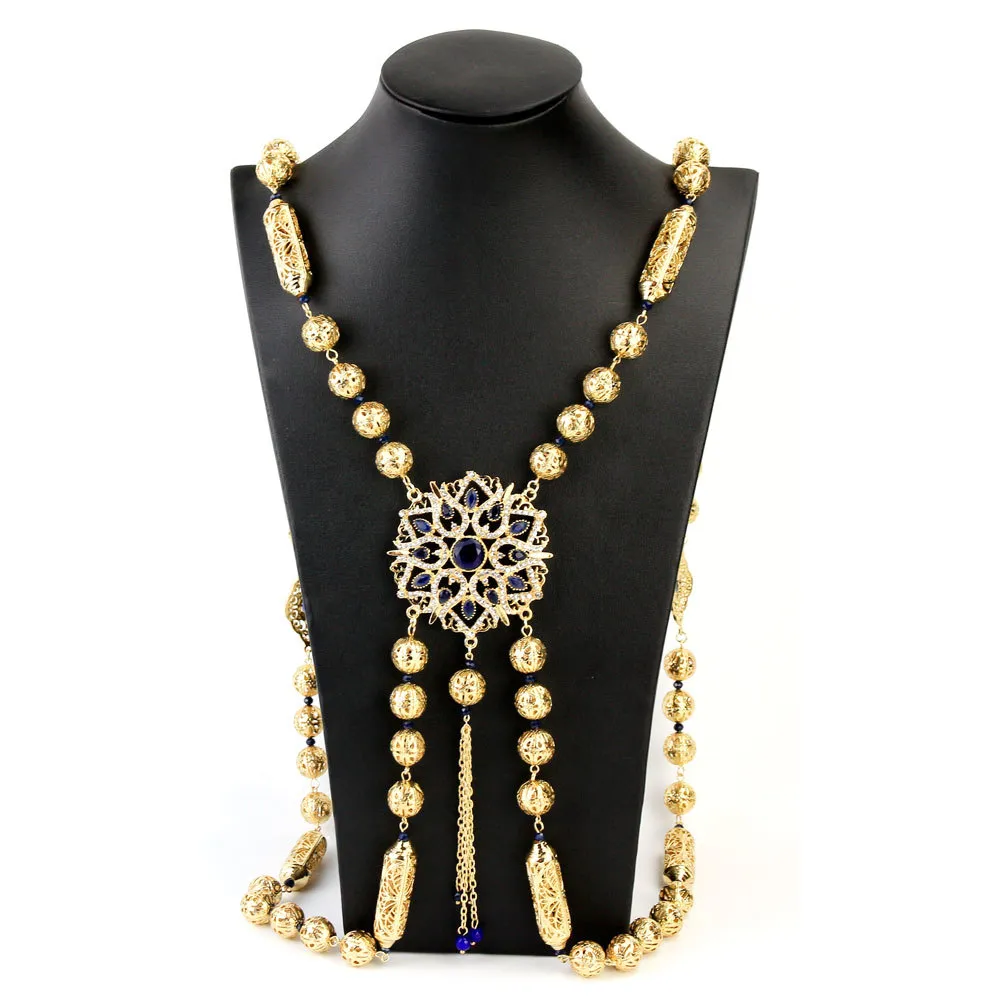 Sunspicems Gold Kolor Marokańska suknia ślubna Łańcuch linków do ramion klatki piersiowej dla kobiet kaftan biżuteria etniczna Bijoux4683558