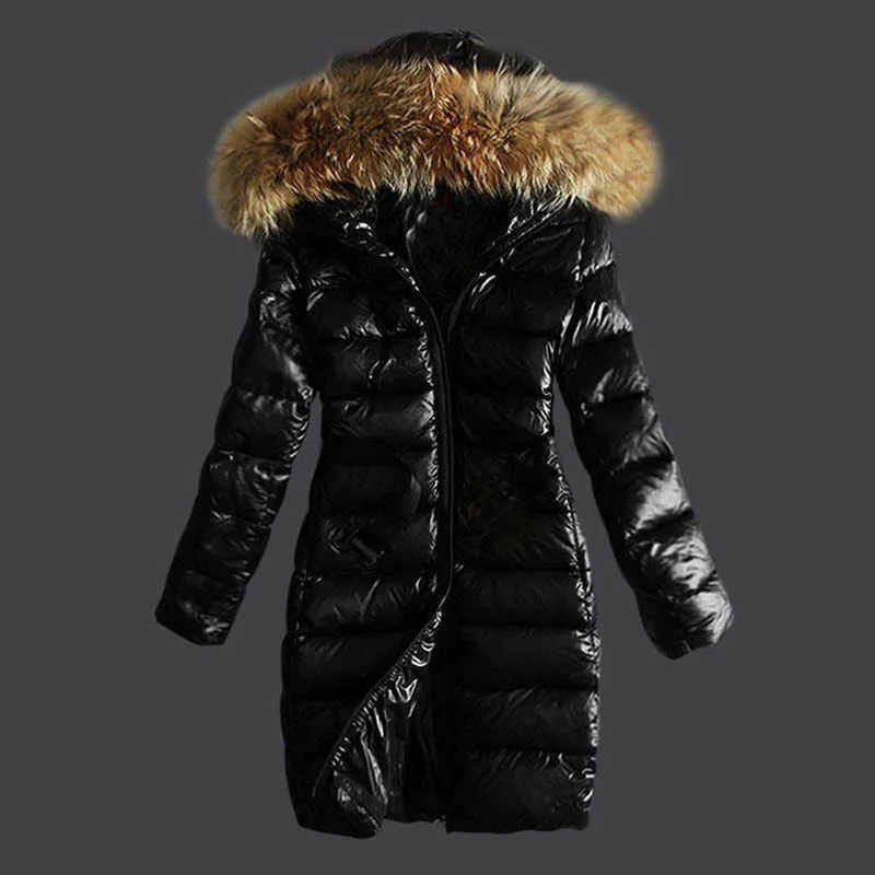 Primavera Feminino Jaqueta Puffer Moda Luxo Inverno Mulher Casacos Com Capuz Brilhante Preto Marrom Parkas Mujer Chaqueta Doudoune Femme 210823