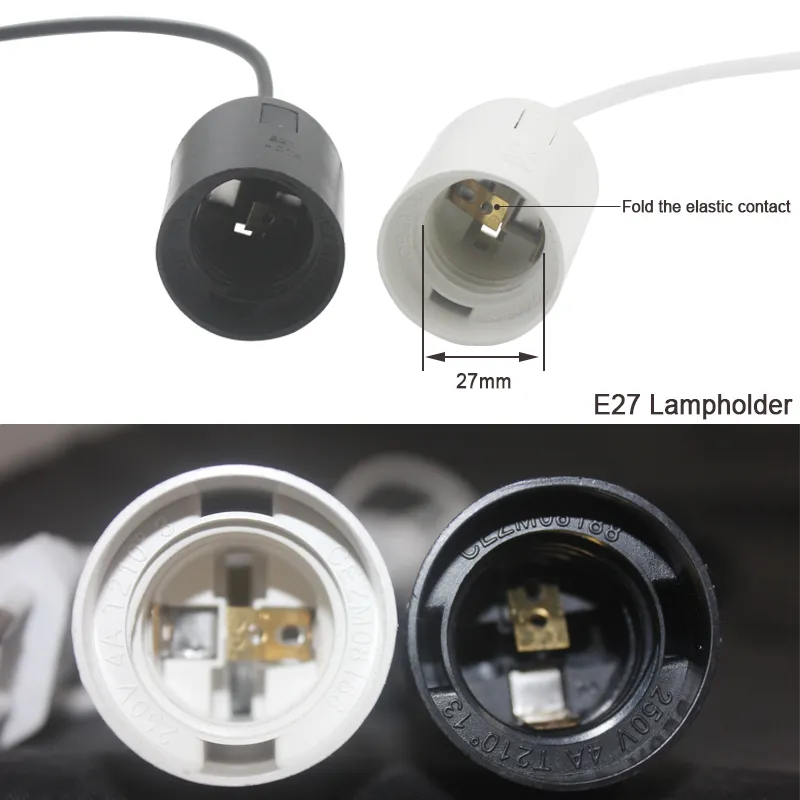 1.8m Netsnoer Kabel E27 Lamp Base Opknoping Licht LED Light Armatuur Lamp Bulb Socket Adapter met Aan / Uit Schakelaar Houder Opknoping Lichte Socket