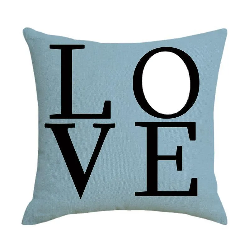 Single Side printed Pillow case Cotton Cushion Cover Decoration Pillowcase Home Sofa Office 45*45CM