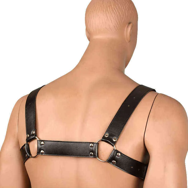 NXY Bondage BDSM Homme Lingerie En Cuir Poitrine Harnais Hommes Réglable Corps Sexuel Ceinture Sangle De Retenue Fétiche Gay Érotique Vêtements 1122