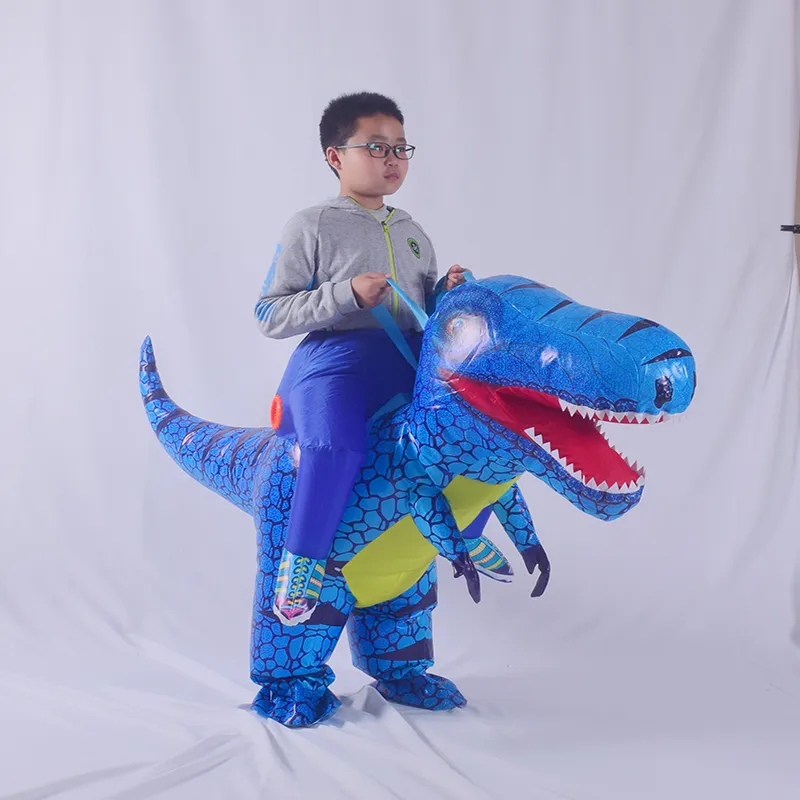 Mascot CostumesNew Arrival Children Dinosaur Inflatable Costumes Halloween Party Role Play Disfraz Kids T-Rex DressMascot doll costume