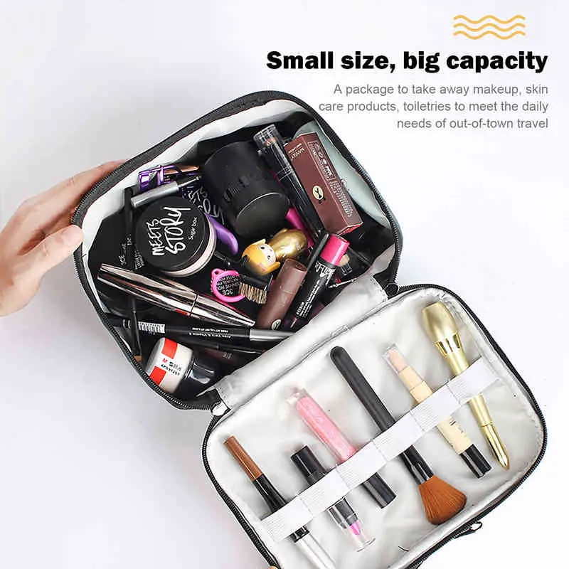 Nxy Cosmetic Bags s Double Layer Makeup Beauty Brush Travel Kit Professional Multifunctional Organiser 220303