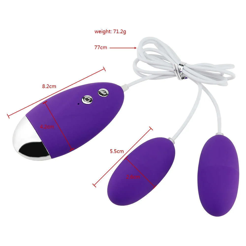Vibrating Vagina Ball 12 Mode Double Egg Bullet Vibrator Strong Quiet Gspot Stimulator Sex Toy for Women Couples Sex Product P04068262