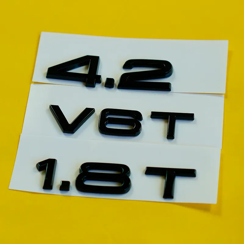 Kofferbak Badge Emblem Logo Sticker voor 1.8T 1.9T 2.0T 2.4 3.0T 3.2 3.6 4.2 A3 A4L A5 A6L A7 A8L Q2 Q3 Q4 Q5 Q7 V6T V8T V102752816