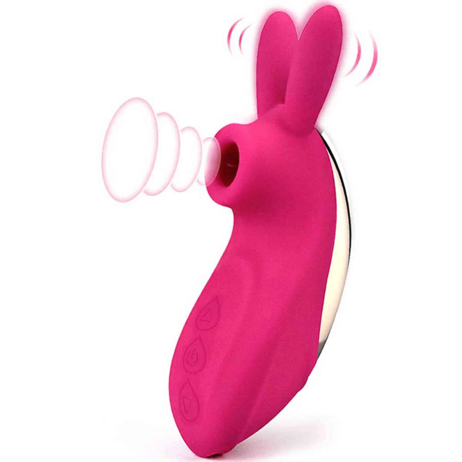 NXY Pump Toys 3 IN 1 Saugen Lecken Kaninchen Vibrierender G-Punkt Klitoris Vibrator Nippel Stimulation Zungenmassagegerät Sexspielzeug für Frauen Paare 1125