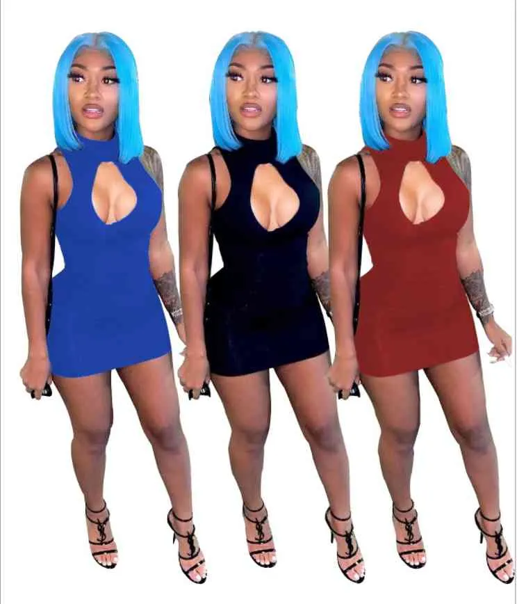 Спагетти ремешок сексуальный BodyCon платье лето голубой неоновый черный клуб без рукавов мини короткие женщины одежда девушка 210525