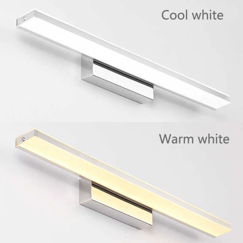 LED Mirror Light Stainless Steel PIR Motion Sensor Waterproof Modern Cosmetic Acrylic Wall Lamp For Bathroom Light 210724