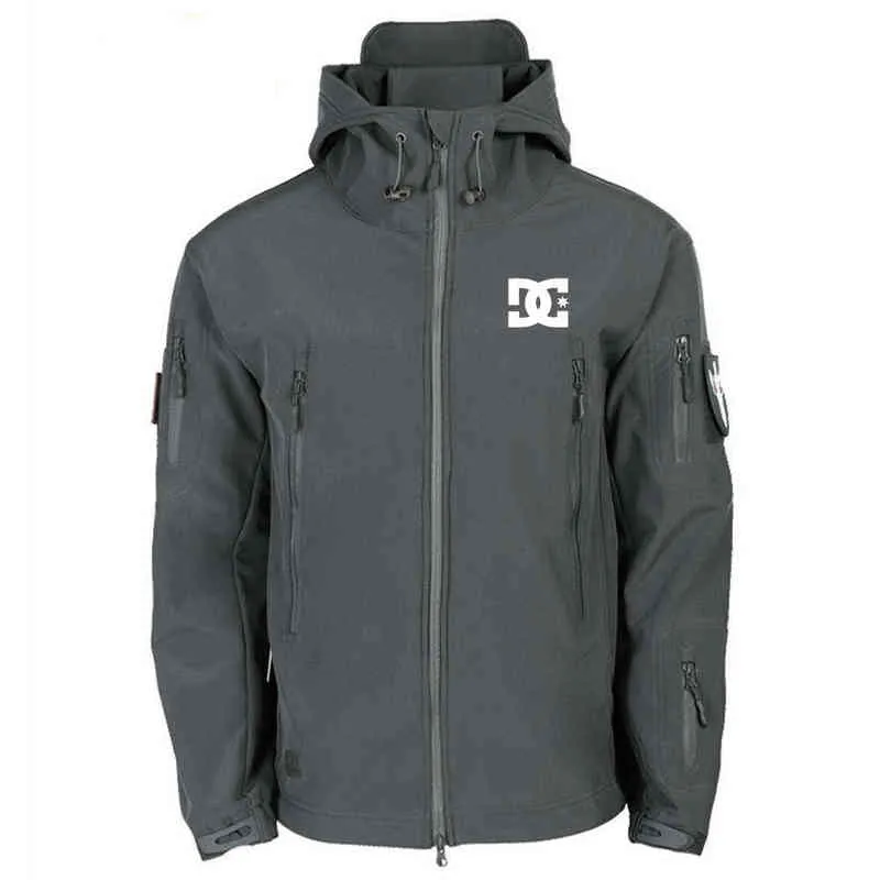 DC Primavera Outono Carta Impresso Capuz Hoodie Solta Marca Coreana Moda Jaqueta Simples 211214