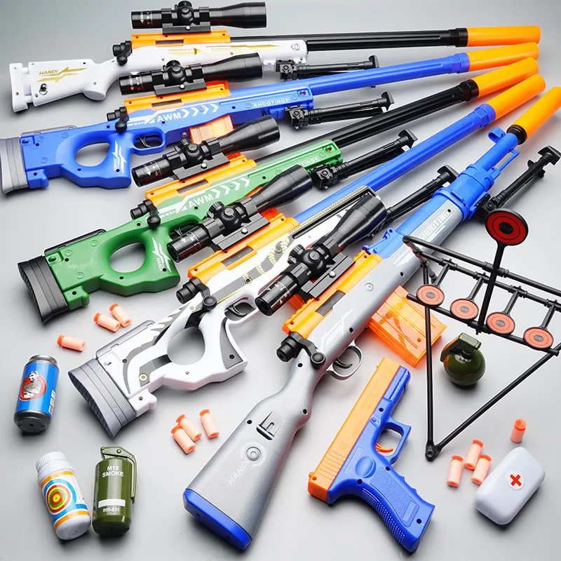 98k AWM M24 manuelle weiche Kugel Spielzeugpistole Pistole Modell Blaster für Kinder Erwachsene Jungen CS Kampfarme