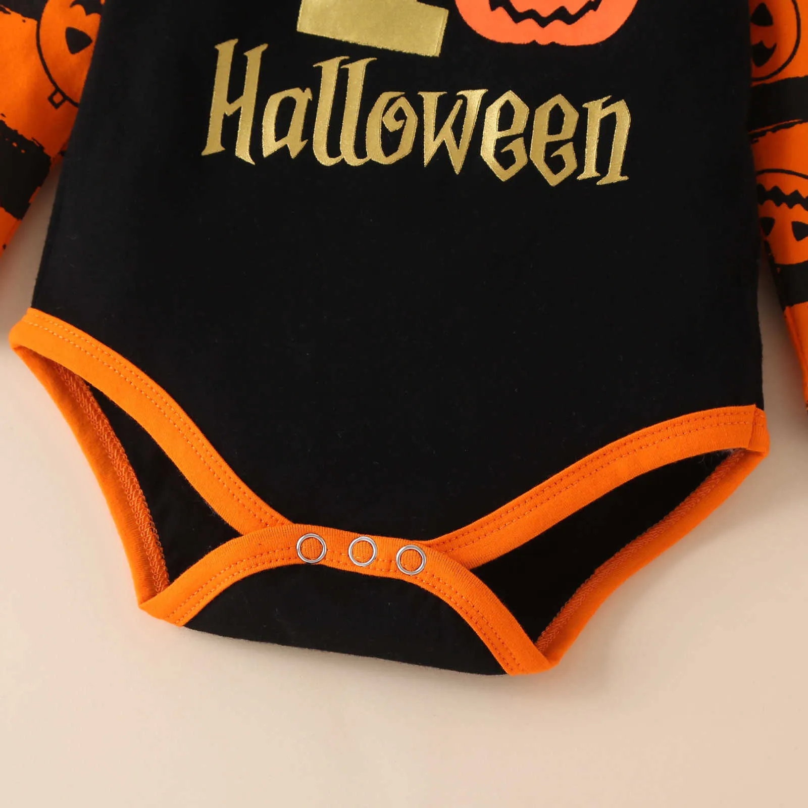 Mon premier Halloween bébé vêtements pour nouveau-nés bébé barboteuse automne hiver garçon/fille vêtements à manches longues infantile Halloween Costume ensemble G1023