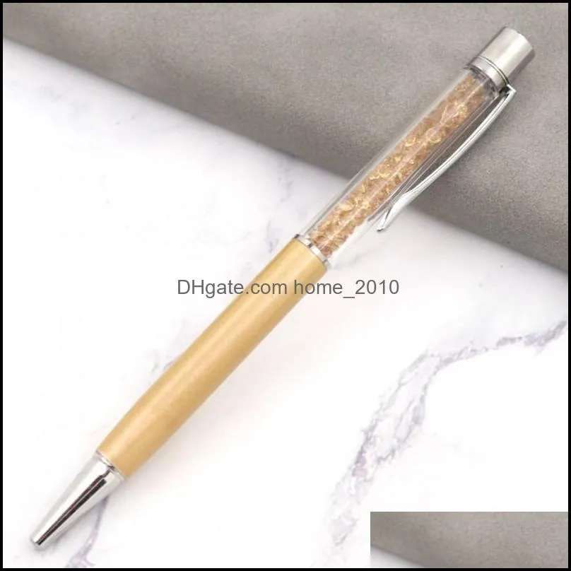 Creative Crystal Pen Diamond Ballpoint Pens Stationery Ballpen Stylus Touch Oily Black Refill